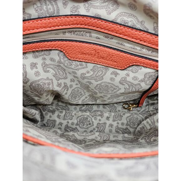 Simply Noelle Women's Orange Backpack Purse Top Handle‎ Pockets Storage - Picture 10 of 11